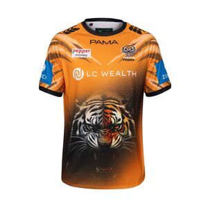 Canterbury Mens West Tigers Home Jersey / Orange/White/Black